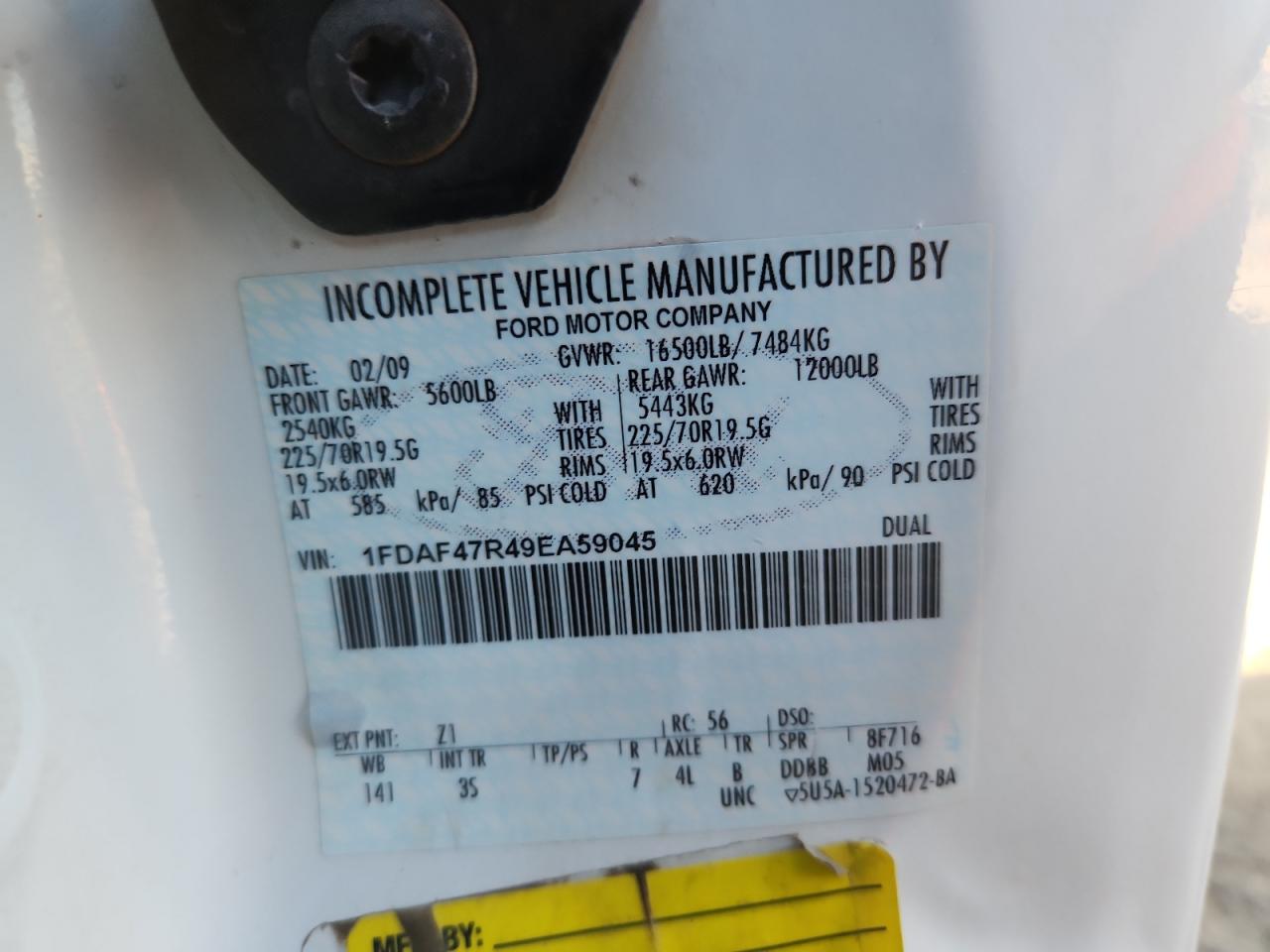 Lot #3290239237 2009 FORD F450 SUPER