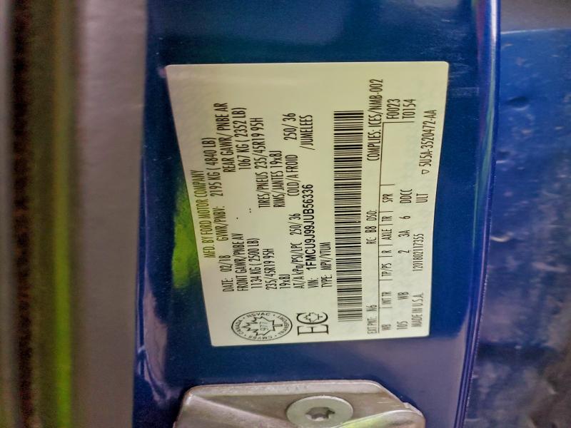 2018 FORD ESCAPE TIT #3309317994