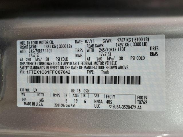 2015 FORD F150 SUPER #3282623056