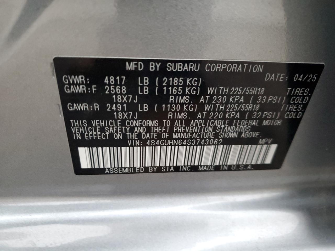 SUBARU CROSSTREK LIMITED