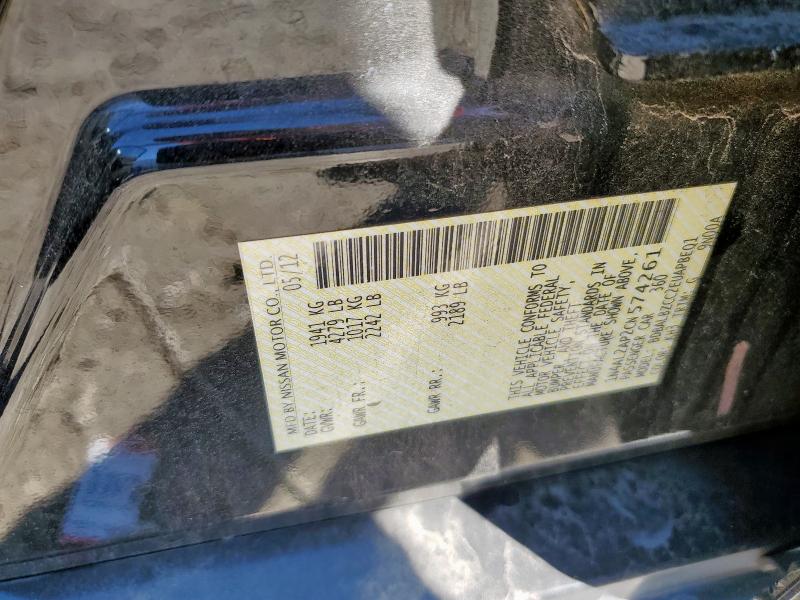 2012 NISSAN ALTIMA BAS #3305609735