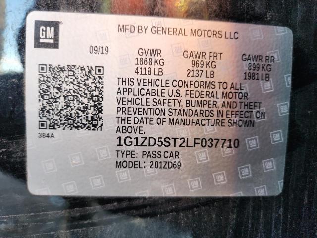 2020 CHEVROLET MALIBU LT #3297495230