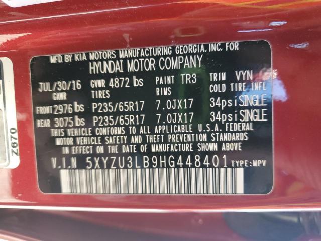 2017 HYUNDAI SANTA FE S #3290319989