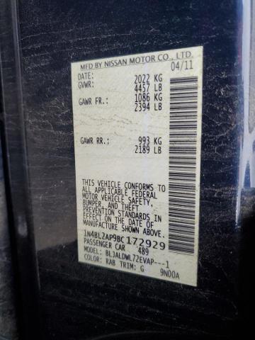 2011 NISSAN ALTIMA SR #3302729012