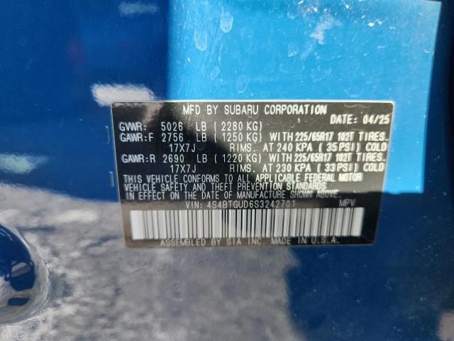 2025 SUBARU OUTBACK WI #3291766251