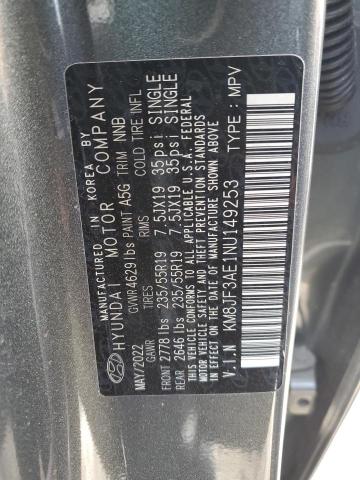 2022 HYUNDAI TUCSON N L KM8JF3AE1NU149253