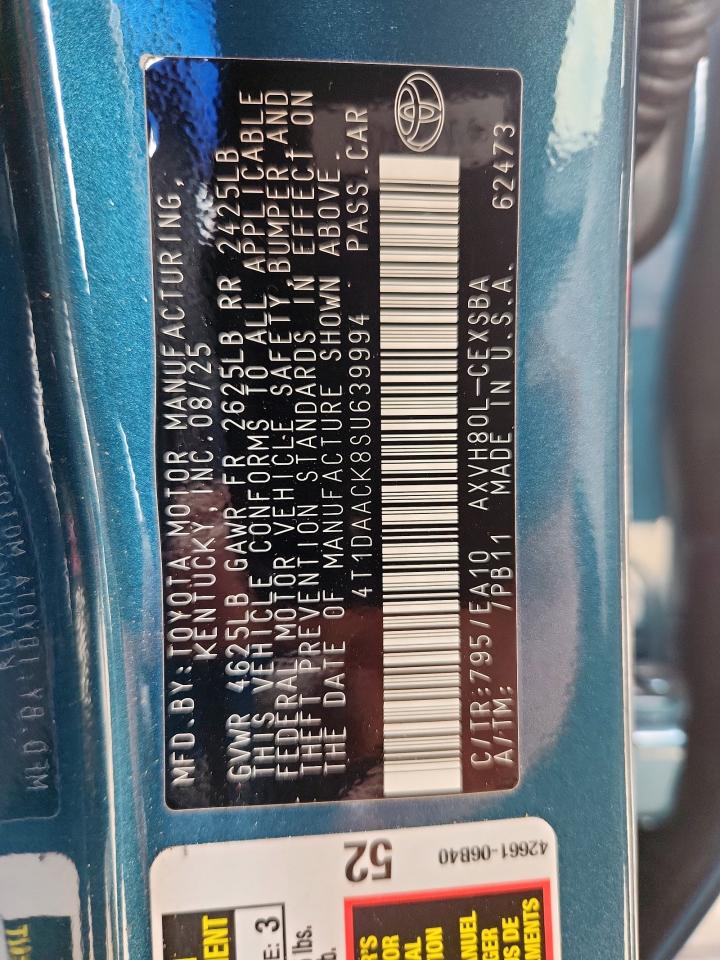 Lot #3305611721 2025 TOYOTA CAMARY SE