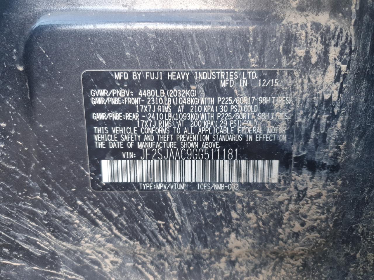 SUBARU FORESTER 2.5I