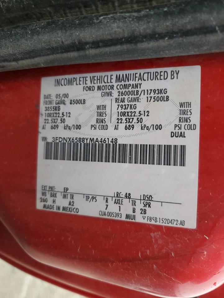 Lot #3287602023 2000 FORD F650 SUPER