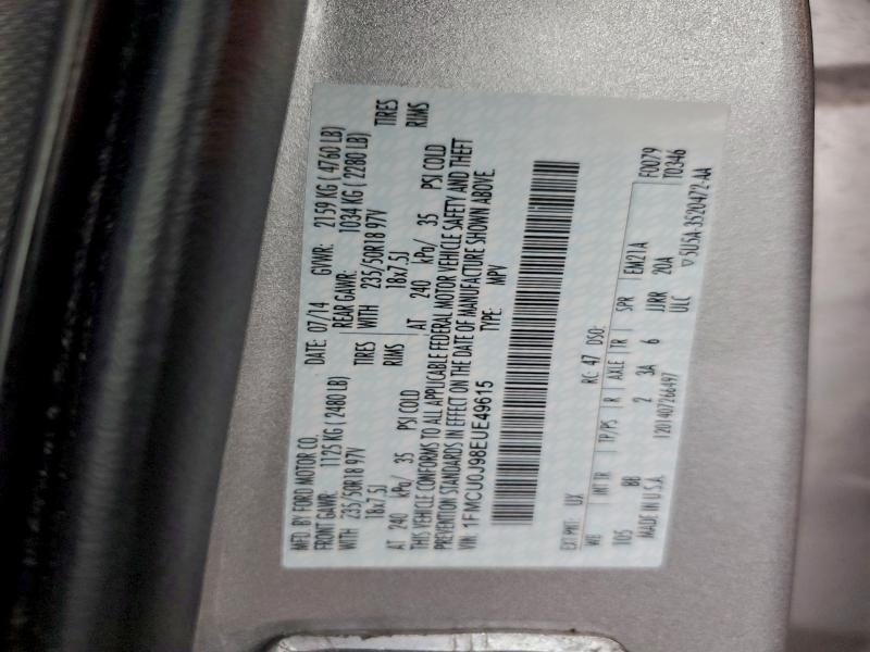 2014 FORD ESCAPE TIT #3298030134