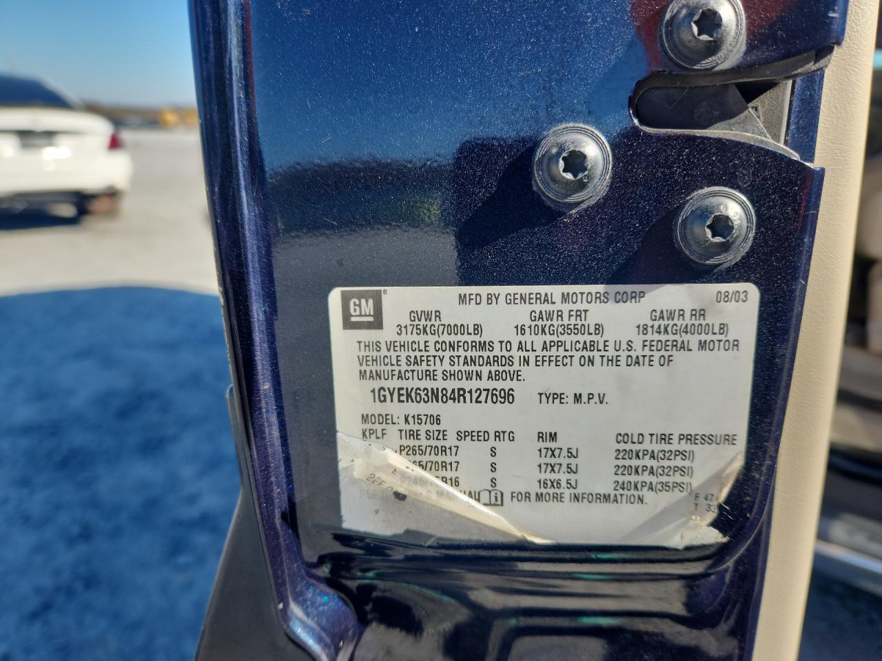 Lot #3301855030 2004 CADILLAC ESCALADE L