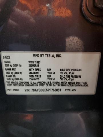 2023 TESLA MODEL Y - 7SAYGDEE5PF768081