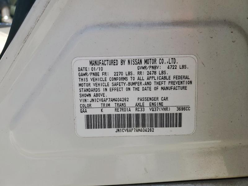 2010 INFINITI G37 BASE - JN1CV6AP7AM404262