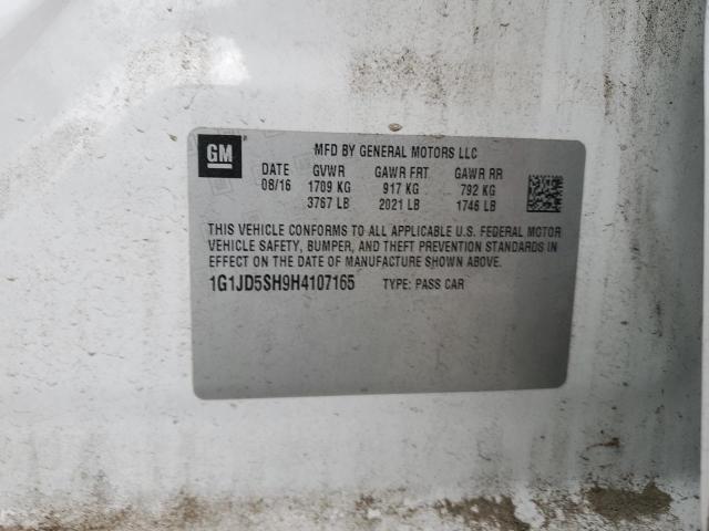 2017 CHEVROLET SONIC LT - 1G1JD5SH9H4107165