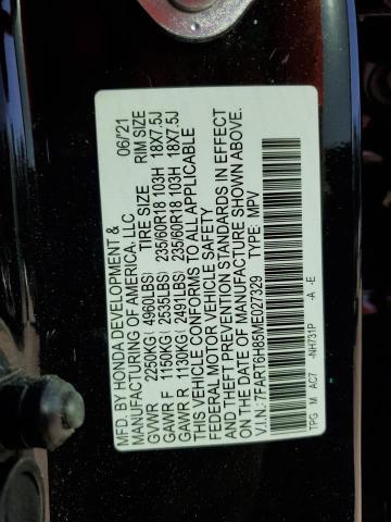 2021 HONDA CR-V EXL - 7FART6H85ME027329