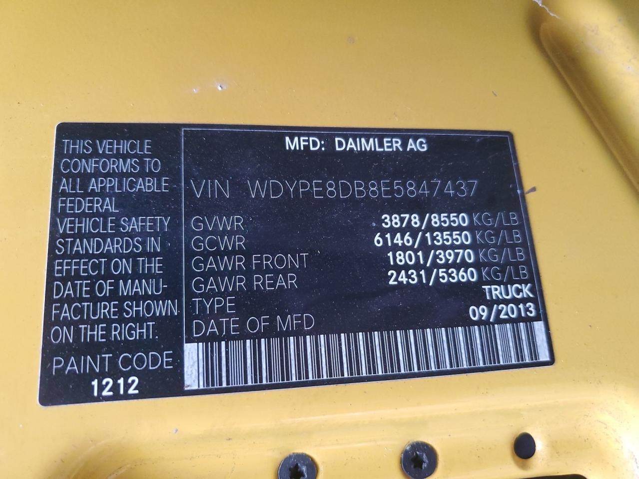 Lot #3294383109 2014 FREIGHTLINER SPRINTER