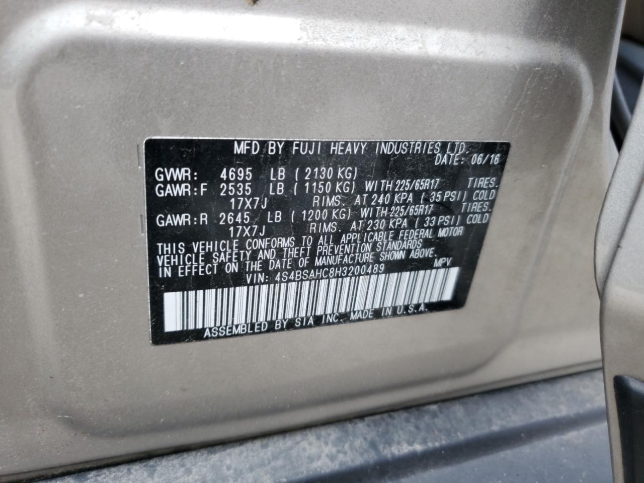 SUBARU OUTBACK 2.5I PREMIUM