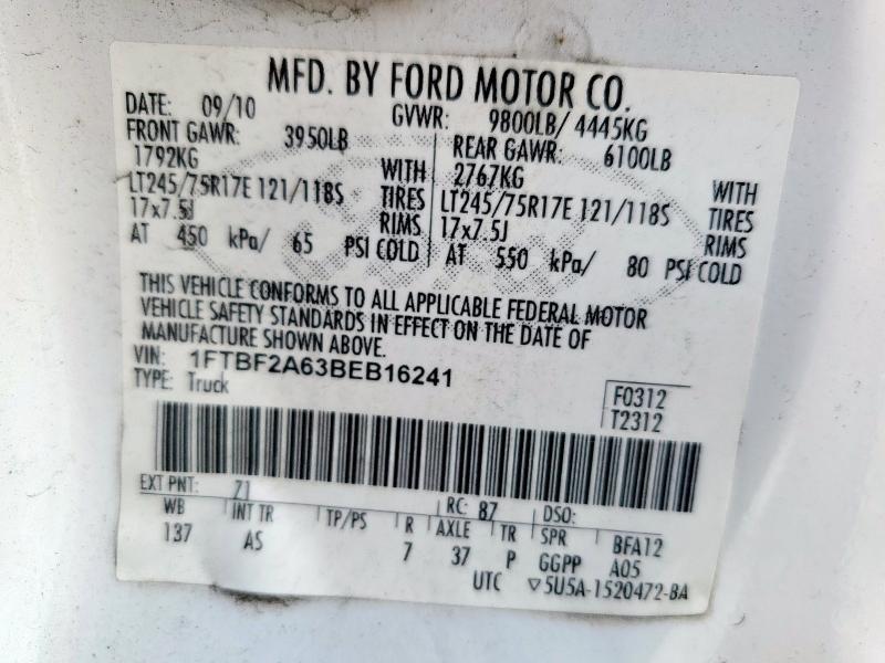 2011 FORD F250 SUPER #3297197478