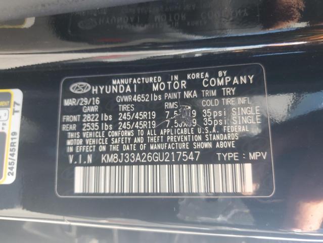 2016 HYUNDAI TUCSON LIM #3293360427