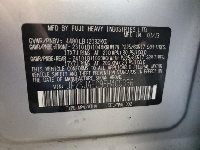 2014 SUBARU FORESTER 2 - JF2SJAEC9EH400356