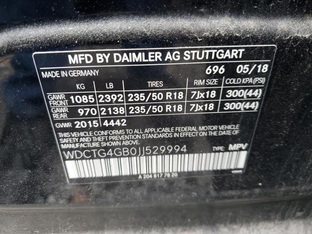 2018 MERCEDES-BENZ GLA 250 4M WDCTG4GB0JJ529994