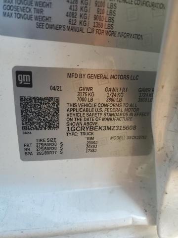 2021 CHEVROLET SILVERADO #3303732417