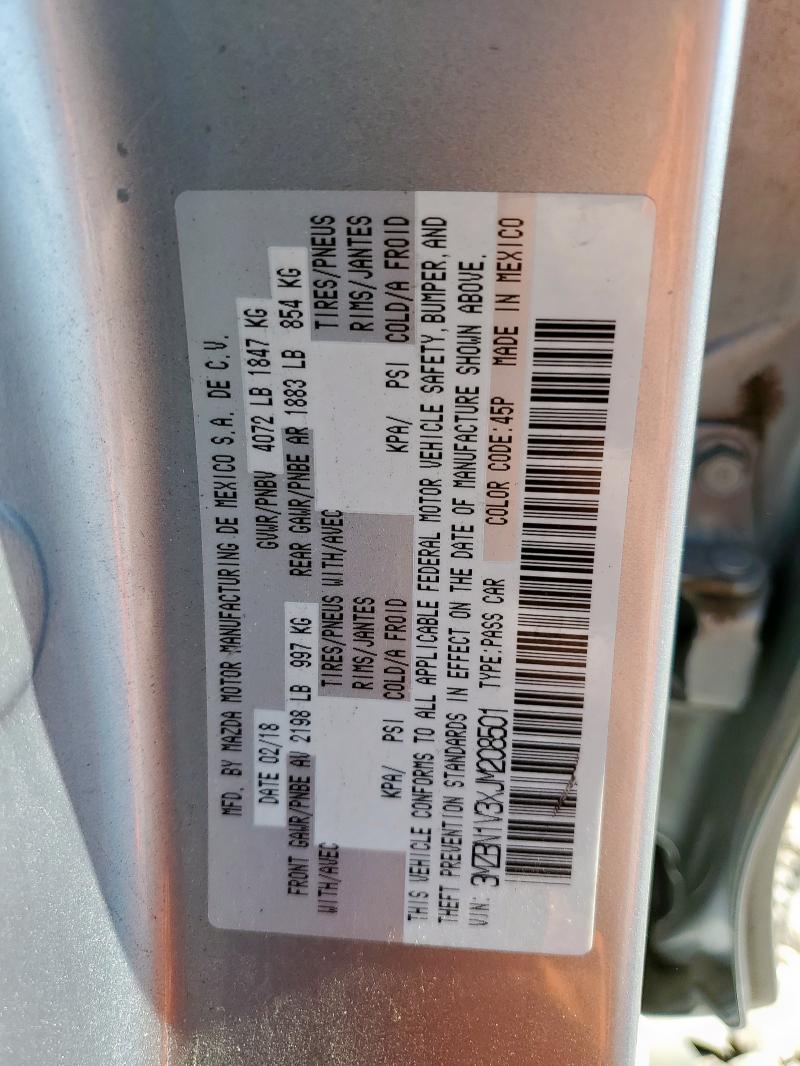 2018 MAZDA 3 TOURING #3312711334