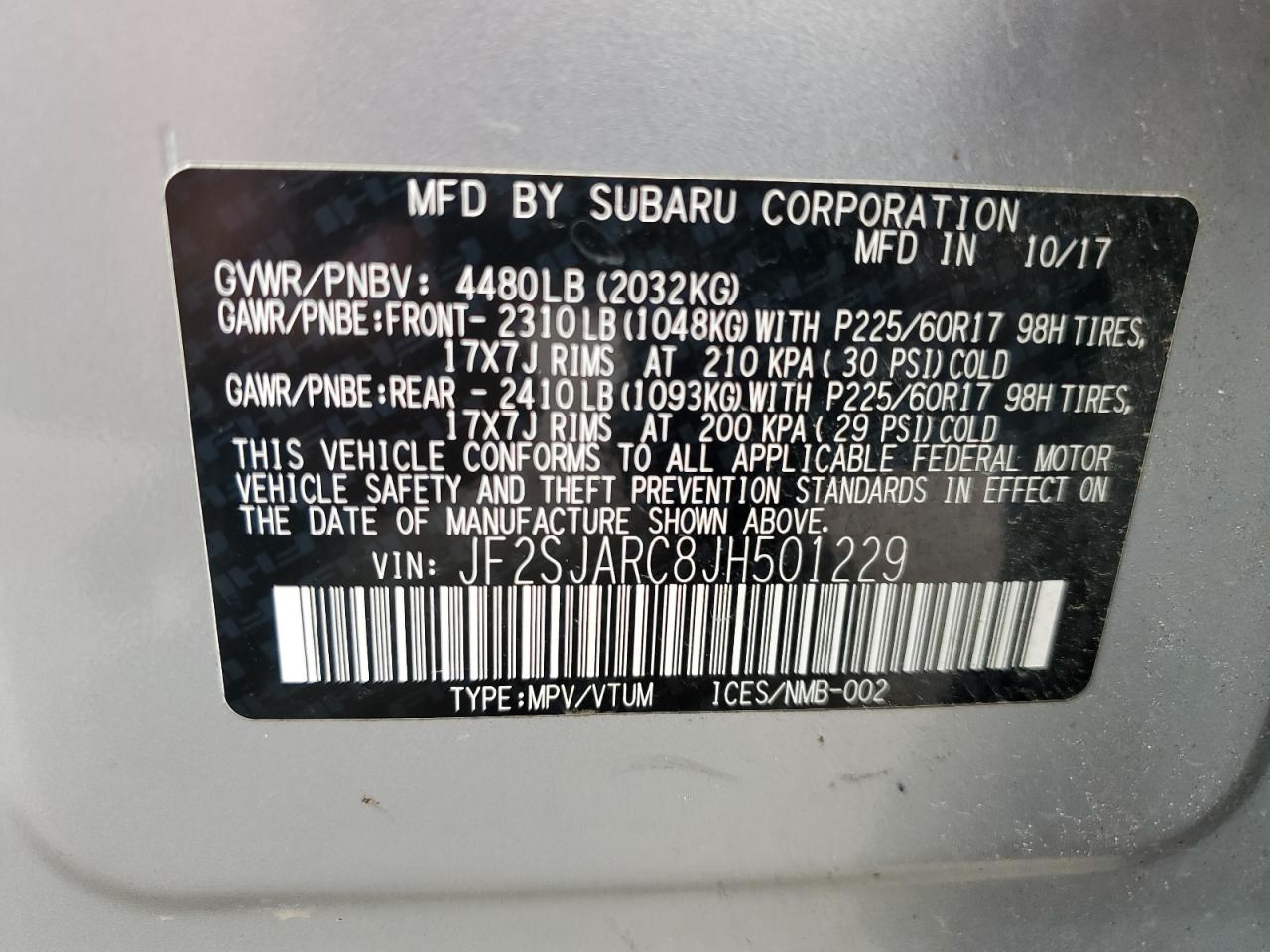 SUBARU FORESTER 2.5I LIMITED