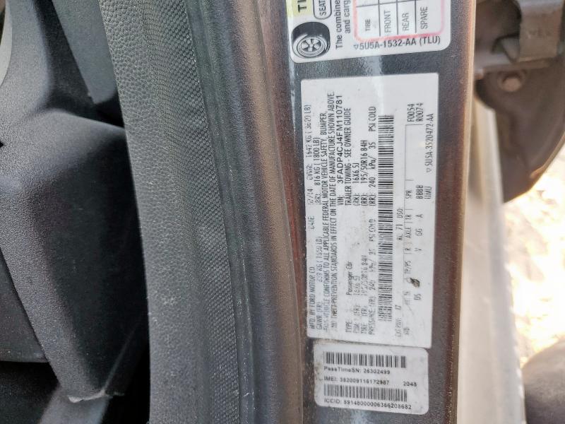 2015 FORD FIESTA TIT #3291210962