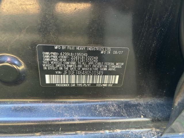 2008 SUBARU IMPREZA WR #3293510405