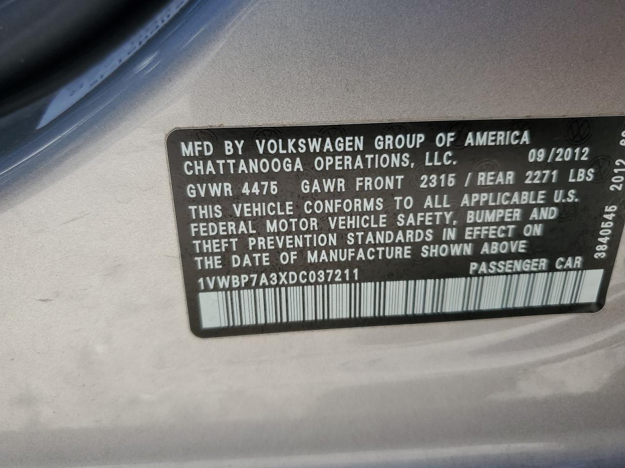 VOLKSWAGEN PASSAT SE