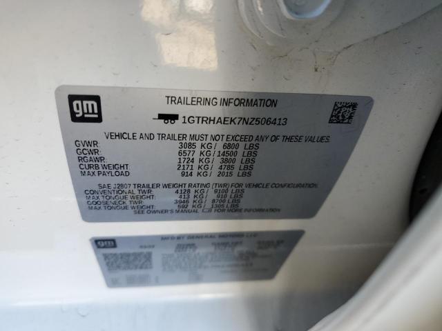 2022 GMC SIERRA C15 - 1GTRHAEK7NZ506413