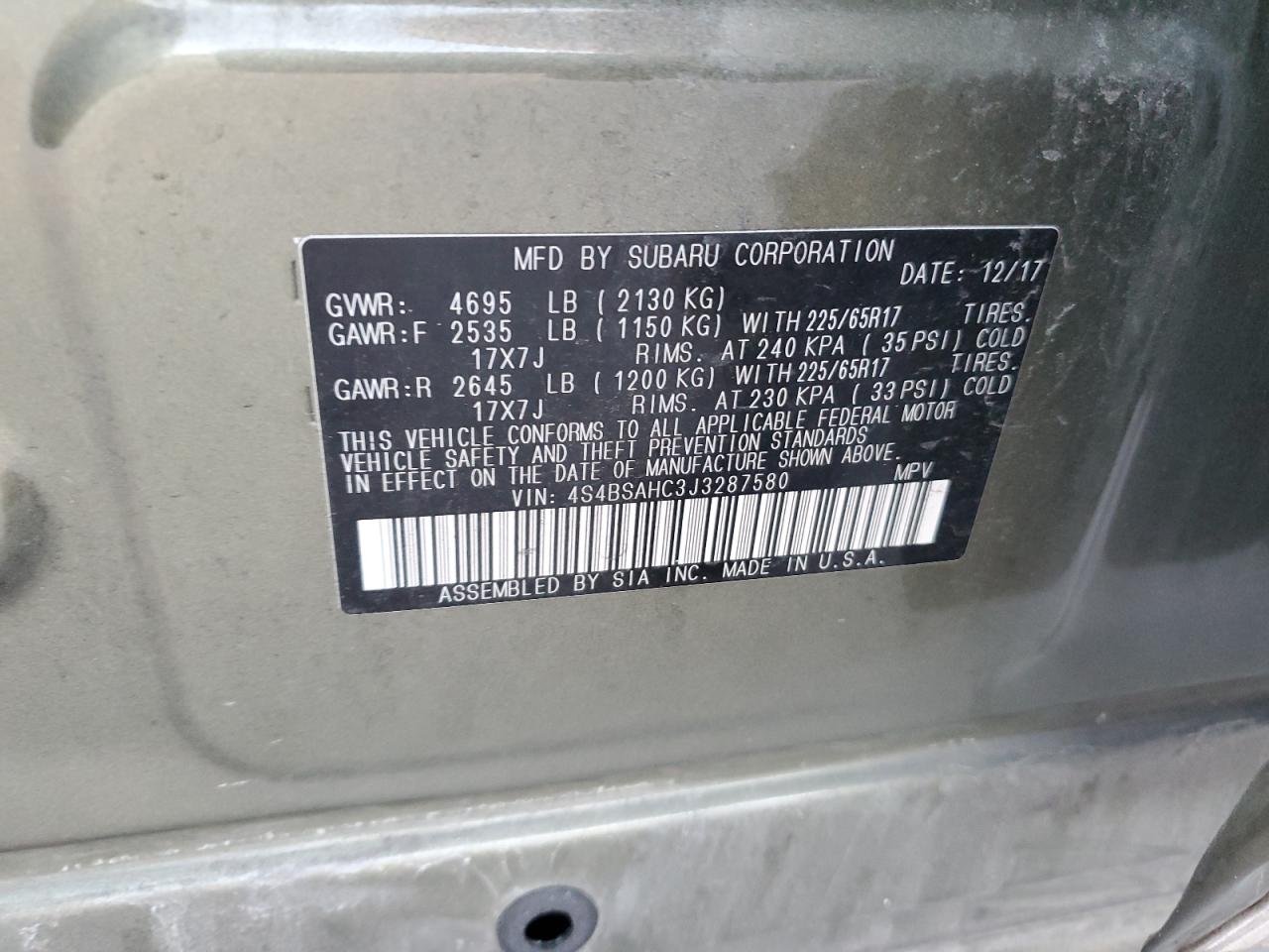 SUBARU OUTBACK 2.5I PREMIUM