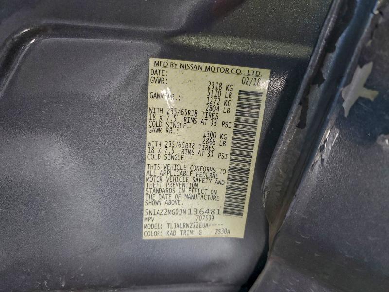 2018 NISSAN MURANO S #3316816403