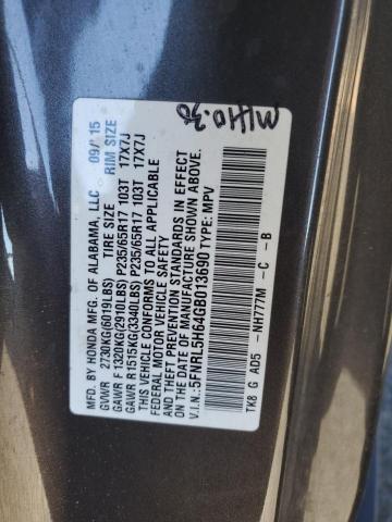 2016 HONDA ODYSSEY EX 5FNRL5H64GB013690