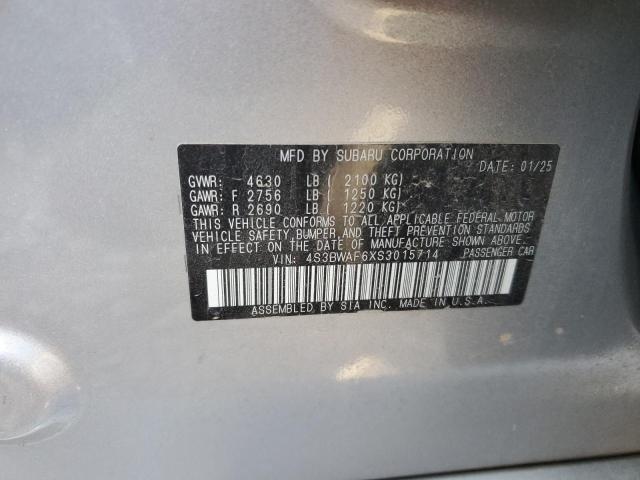 2025 SUBARU LEGACY PRE - 4S3BWAF6XS3015714