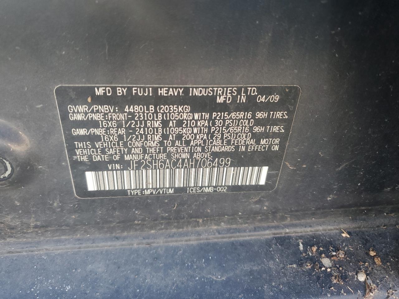 SUBARU FORESTER 2.5X