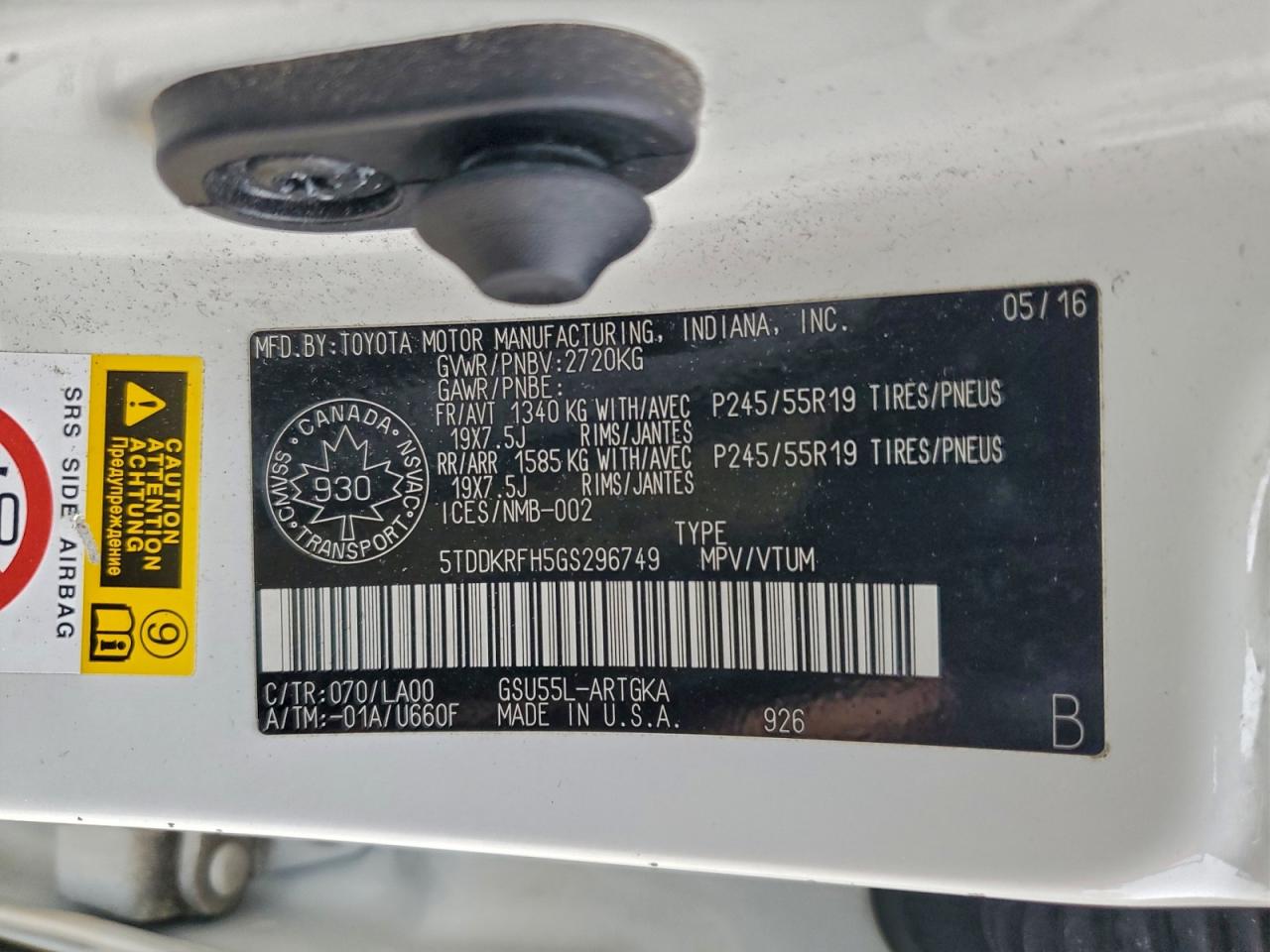 TOYOTA HIGHLANDER LIMITED