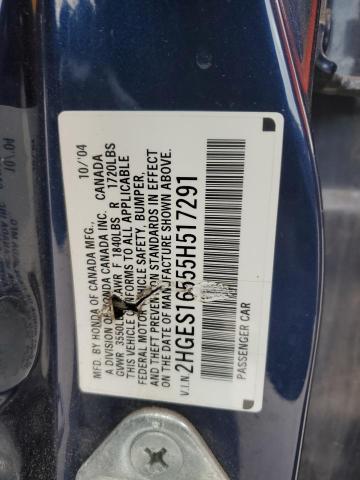 2005 HONDA CIVIC LX #3282443257