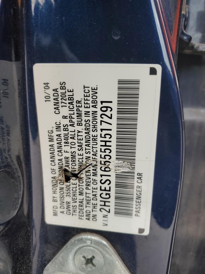 Lot #3282443257 2005 HONDA CIVIC LX