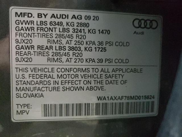 2021 AUDI Q7 PREMIUM #3281645390