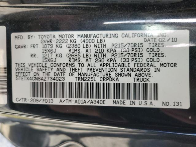 2010 TOYOTA TACOMA ACC #3302648042