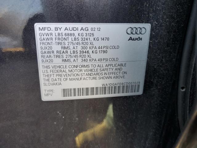 2012 AUDI Q7 PRESTIG #3284682343