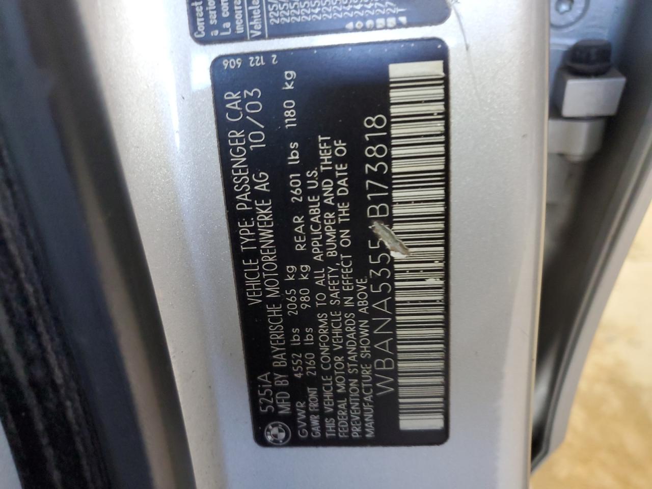 Lot #3294525514 2004 BMW 525 I