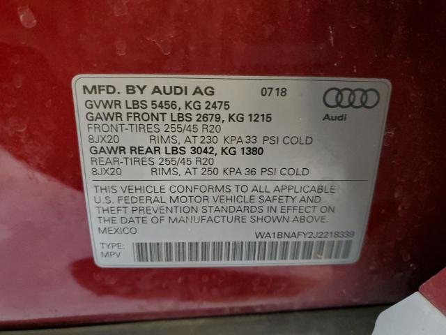 2018 AUDI Q5 PREMIUM #3304776952