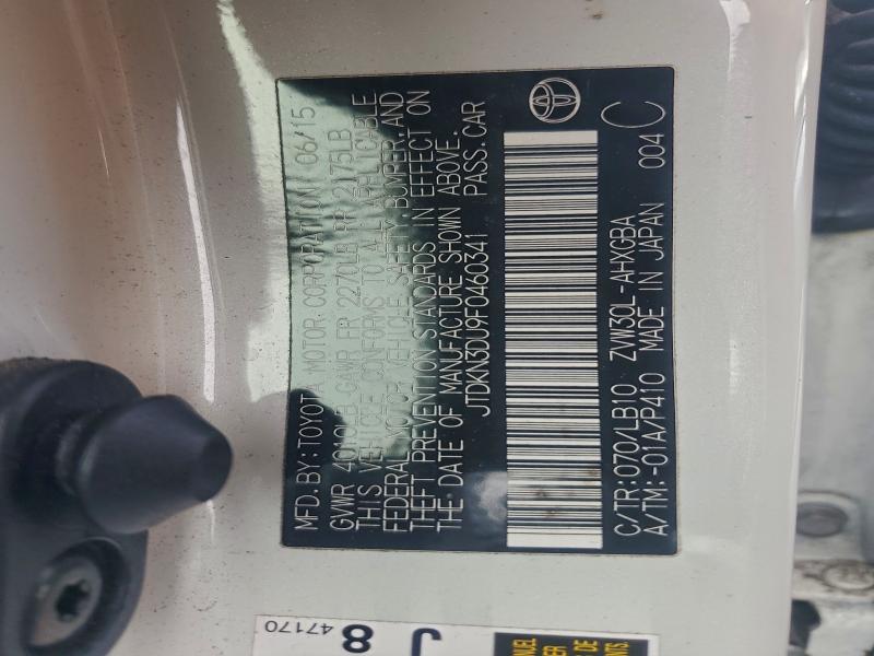 2015 TOYOTA PRIUS #3304500597