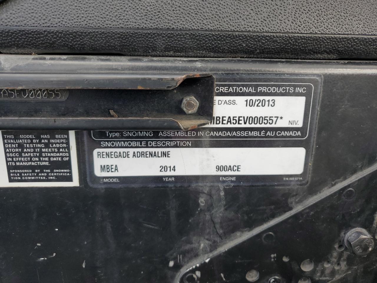 Lot #3282381288 2014 SKI DOO RENEGADE