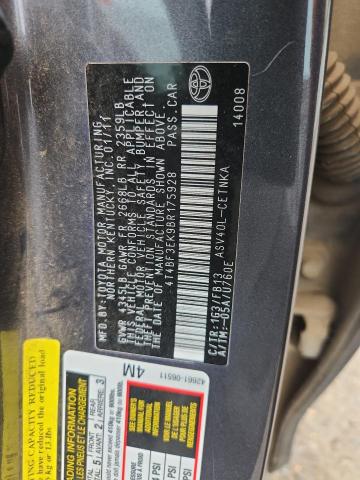 2011 TOYOTA CAMRY BASE #3294462512