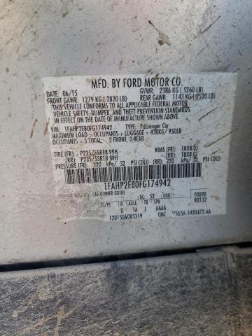 2015 FORD TAURUS SEL #3291788593