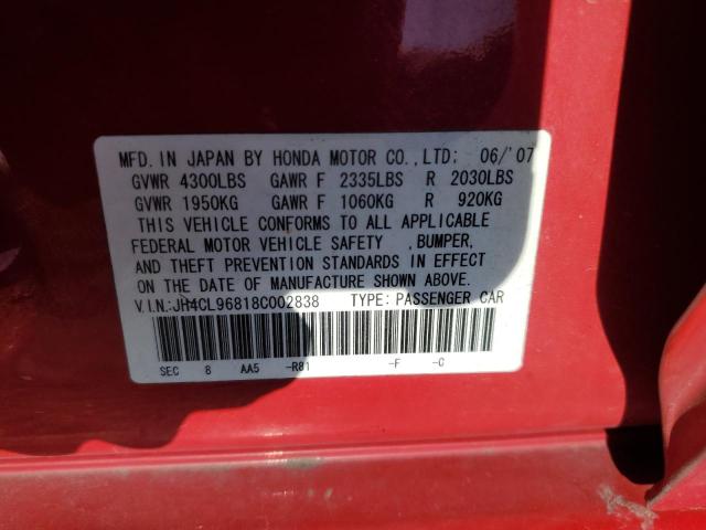 2008 ACURA TSX #3294587052